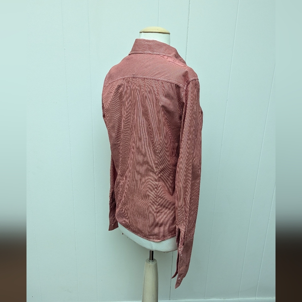 Vintage Y2K Red And White Striped Button Down By Tommy Hilfiger Size L - Picture 7 of 7